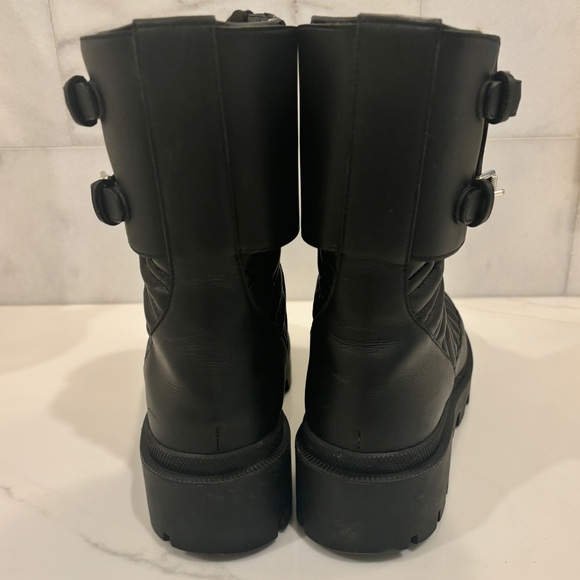Nappa Frances GG Matelasse Platform Combat Boots - Picture 6 of 10